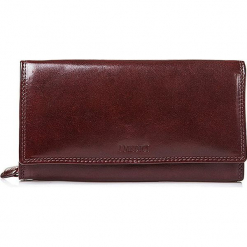 Skórzany portfel w kolorze brązowym - 19 x 11 x 3 cm. Brązowe portfele damskie I MEDICI FIRENZE, z materiału. W wyprzedaży za 195,95 zł.