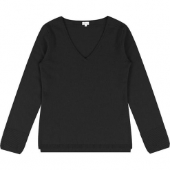 Sweter kaszmirowy w kolorze czarnym. Czarne swetry klasyczne damskie marki Ateliers de la Maille, z kaszmiru. W wyprzedaży za 363,95 zł.