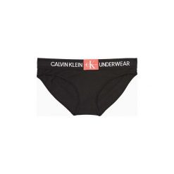 Slipy Calvin Klein Jeans 000QF4921E BIKINI. Czarne skarpetki damskie Calvin Klein Jeans, bez wzorów, z jeansu. Za 93,59 zł.