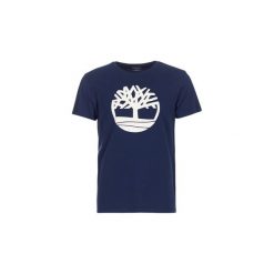 T-shirty z krótkim rękawem Timberland SS KENNEBEC RIVER BRAND TEE. Niebieskie t-shirty męskie Timberland, s, bez wzorów, bez kołnierzyka, krótkie. Za 122,60 zł.
