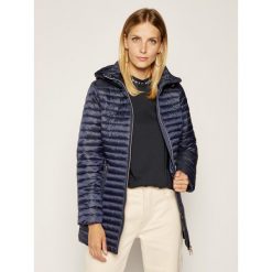 Kurtka puchowa EA7 Emporio Armani 6GTK01 TN01Z 1554. Niebieskie kurtki damskie EA7 Emporio Armani, s, bez wzorów, z puchu, bez kaptura. W wyprzedaży za 699,00 zł.