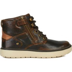 Geox tenisówki chłopięce za kostkę Riddock 31 brązowe. Pomarańczowe buty chłopięce sportowe Geox, za kostkę, bez zapięcia. Za 369,00 zł.