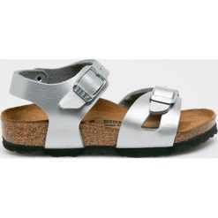Birkenstock - Sandały dziecięce. Szare sandały dziewczęce Birkenstock, ze skóry, na klamry. Za 189,90 zł.