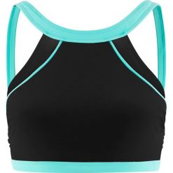 Top plażowy tankini bonprix czarny. Czarne stroje kąpielowe damskie bonprix, bez wzorów. Za 59,99 zł.