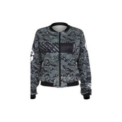 Baseball Jacket Camo. Zielone bluzy damskie Who cares, uniwersalny, bez wzorów, bez rękawów, bez kaptura. Za 149,99 zł.