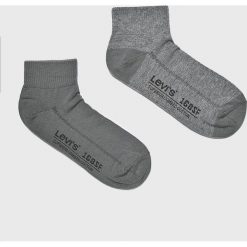 Levi's - Skarpety (2-pack). Szare skarpetki męskie Levi's®, bez wzorów, z elastanu. Za 39,90 zł.