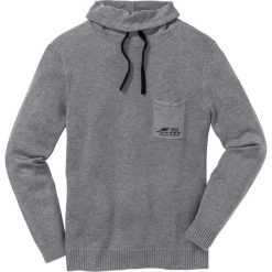 Swetry męskie: Sweter z szalowym kołnierzem Regular Fit bonprix szary melanż