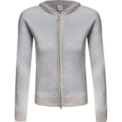Bluza DEHA HARMONIC. Szare bluzy damskie Deha, bez wzorów, z dzianiny, bez rękawów, z kapturem. W wyprzedaży za 293,00 zł.