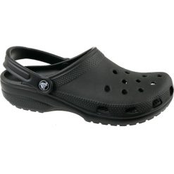 Crocs Classic 10001-001 42/43 Czarne. Czarne klapki damskie Crocs, bez wzorów, z syntetyku, bez obcasa. W wyprzedaży za 149,99 zł.