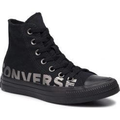 Trampki CONVERSE - Ctas Hi 165429C Black/Gunmetal/Black. Czarne półbuty damskie Converse, bez wzorów, z gumy, bez obcasa, bez zapięcia. Za 329,00 zł.