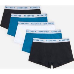 Bawełniane bokserki 5 pack - Turkusowy. Niebieskie bokserki męskie Reserved, bez wzorów, z bawełny. Za 89,99 zł.