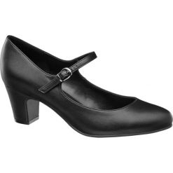 Czółenka damskie Graceland czarne. Czarne buty ślubne damskie marki Graceland, z materiału, na obcasie. Za 89,90 zł.