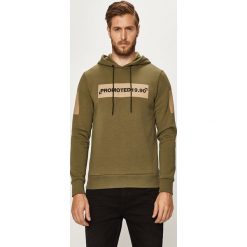 Jack & Jones - Bluza. Czarne bluzy męskie Jack & Jones, xl, z nadrukiem, z bawełny, z kapturem, bez rękawów, z kapturem. W wyprzedaży za 99,90 zł.