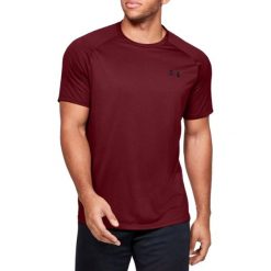 Under Armour Tech 2.0 SS Novelty Tee 1345317-615. Czerwone t-shirty męskie Under Armour, bez wzorów, z poliesteru, bez kołnierzyka. W wyprzedaży za 109,99 zł.