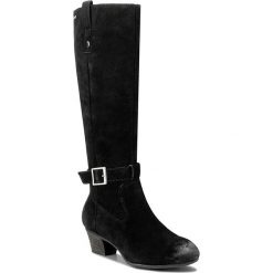 Kozaki CLARKS - Melanie Hi GTX GORE-TEX 261115064 Black Nubuck. Czarne kozaki damskie Clarks, na zimę, ze skóry, eleganckie, przed kolano, na wysokim obcasie, na obcasie, z paskami. W wyprzedaży za 369,00 zł.