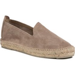 Espadryle MANEBI - Slippers W W 1.9 N0 Vintage Taupe. Brązowe espadryle damskie Manebi, bez wzorów, ze skóry, bez obcasa, na płaskiej podeszwie. W wyprzedaży za 299,00 zł.