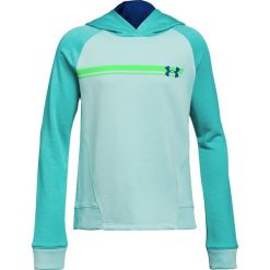 Bluzy rozpinane damskie: Under Armour Bluza damska Teamwork Terry Hoody turkusowa r. L (1311343-425)
