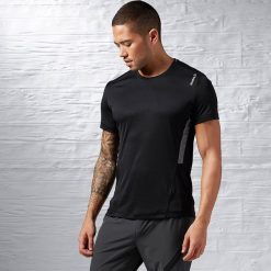 Reebok Koszulka męska Work Out Ready Tech Top czarna r. XL (AJ2897). Czarne koszulki sportowe męskie Reebok, m. Za 69,00 zł.