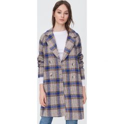 Płaszcz oversize z wełną - Wielobarwny. Płaszcze damskie Sinsay, s, bez wzorów, z wełny. Za 159,99 zł.