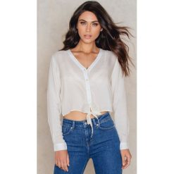Koszule damskie: NA-KD Boho Koszula z wiązaniem – Offwhite