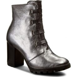 Buty zimowe damskie: Botki OLEKSY – 2037/A68/000/000/000 Ciemno-Srebrny Koza