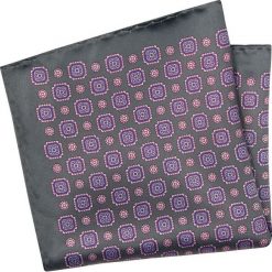 Szara Elegancka Męska Poszetka -ALTIES- 24x24 cm, Wzór Geometryczny POSZALTTANIA0475. Szare poszetki męskie Alties, bez wzorów, z materiału, eleganckie. Za 16,90 zł.