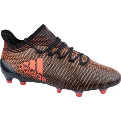 Adidas X 17.1 FG S82288. Czarne buty sportowe męskie Adidas, ze skóry, bez zapięcia, do piłki nożnej. W wyprzedaży za 399,99 zł.