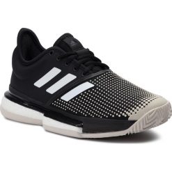 Buty adidas - Solecourt Boost W Clay G26305 Cblack/Cblack/Ftwwht. Czarne buty sportowe damskie Adidas, bez wzorów, z tworzywa sztucznego, sportowe, tenisowe. W wyprzedaży za 539,00 zł.