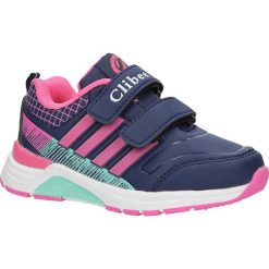 Granatowe buty sportowe na rzepy ze skórzaną wkładką casu k-169. Buty dziewczęce sportowe Casu, bez wzorów, na rzepy. Za 79,99 zł.