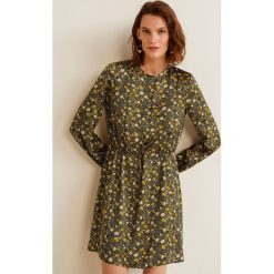 Mango - Sukienka Jasmine. Szare długie sukienki marki Mango, na co dzień, l, z materiału, casualowe, z okrągłym kołnierzem, z długim rękawem, proste. Za 199,90 zł.