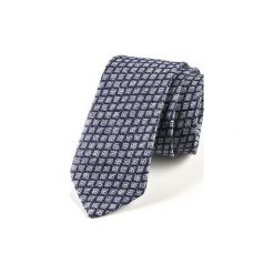 Krawat męski JEDWAB KÓŁKA. Niebieskie krawaty męskie marki HisOutfit, z jedwabiu. Za 129,00 zł.