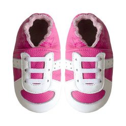 Buciki niemowlęce: Skórzane buty niemowlęce „Runner” w kolorze fuksji