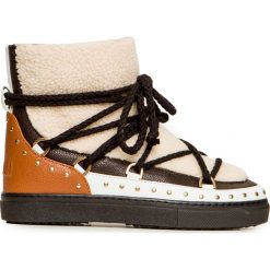 Buty INUIKII SNEAKER CURLY ROCK. Brązowe śniegowce damskie Inuikii, ze skóry, rockowe. Za 1320,00 zł.