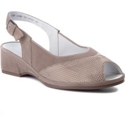 Sandały ARA - 12-37057-08 Taupe/Platin. Pomarańczowe klapki damskie marki ara, bez wzorów, ze skóry, bez obcasa, na obcasie. W wyprzedaży za 269,00 zł.
