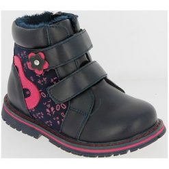 V+J Buty Zimowe Za Kostkę Dziewczęce 21 Niebieski. Niebieskie buty dziewczęce zimowe V+J, za kostkę, bez zapięcia. W wyprzedaży za 98,00 zł.