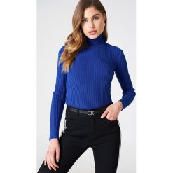 Paski damskie: Calvin Klein Pasek CK Skinny - Black