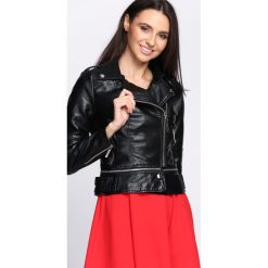 Czarna Ramoneska Ways Will Part. Czarne kurtki damskie Born2be, m, bez wzorów, bez kaptura. Za 159,99 zł.