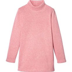 Bluza z polaru z golfem bonprix kremowy jasnoróżowy - biel wełny melanżowy. Różowe bluzy dziewczęce bonprix, bez wzorów, z wełny, bez rękawów, bez kaptura. Za 44,99 zł.
