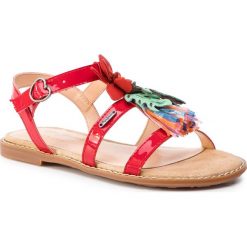 Sandały PEPE JEANS - Elsa Flower PGS90120 Red 255. Czerwone sandały dziewczęce Pepe Jeans, z jeansu, bez zapięcia. Za 259,00 zł.