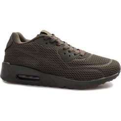 Zielone Siatkowane Obuwie Sportowe. Zielone buty sportowe męskie ButyModne, z materiału, bez zapięcia. Za 89,00 zł.
