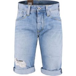 Szorty Pepe Jeans. Niebieskie spodenki i szorty męskie na zimę, m, bez wzorów, z jeansu, klasyczne, krótkie. Za 89,00 zł.