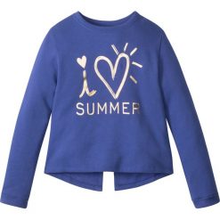 Bluzy dziewczęce: Bluza dresowa bonprix szafirowy