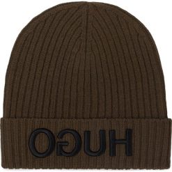 Czapka HUGO - Unisex 50415824 303. Zielone czapki męskie HUGO, bez wzorów, z wełny. Za 249,00 zł.