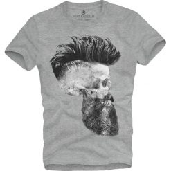 T-shirt męski UNDERWORLD Skull with a beard. Czarne t-shirty męskie Underworld, m, bez wzorów, z bawełny, bez kołnierzyka. Za 69,99 zł.