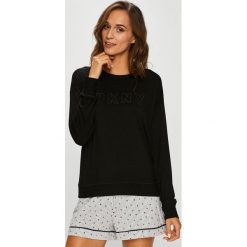Dkny - Bluzka piżamowa. Czarne piżamy damskie marki DKNY, s, z elastanu. W wyprzedaży za 169,90 zł.