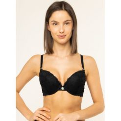 Biustonosz push-up Guess O01C04 PZ01N. Czarne biustonosze Guess, z aplikacjami, z elastanu. Za 179,00 zł.