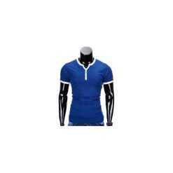 T-shirty męskie: T-SHIRT MĘSKI BEZ NADRUKU S651 – NIEBIESKI
