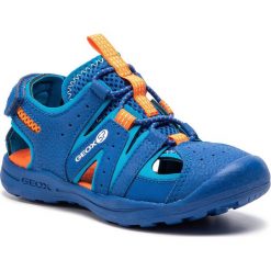 Sandały GEOX - J Vaniett B. A J925XA 05014 C0685 S Royal/Orange. Niebieskie sandały chłopięce Geox, ze skóry ekologicznej, bez zapięcia. Za 199,00 zł.