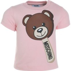 MOSCHINO Tshirt z nadrukiem sweet rose. Czerwone t-shirty damskie marki MOSCHINO, z nadrukiem, z elastanu. Za 189,00 zł.