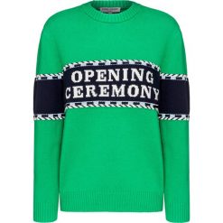 Sweter OPENING CEREMONY. Zielone swetry damskie Opening Ceremony, bez wzorów, z dzianiny, bez rękawów, bez kaptura. W wyprzedaży za 912,00 zł.